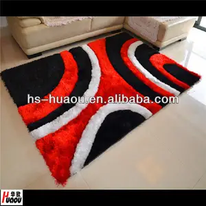 Hot New design bedroom decoration shaggy 3D carpet