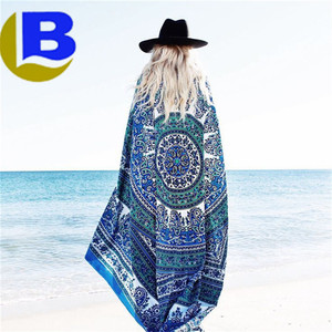 Épaisse Serviette De Plage Ronde Souple Absorbant L'eau Mandala Roundie Plage Jeter À La Mode gland - Product Image 2