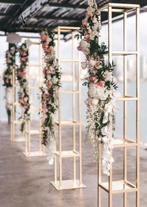 A buon mercato Acadia Floreale Colonne Cornice di Piazza Vaso di Fiori Colonna Del Basamento Per La Cerimonia Nuziale di Evento Del Partito Della Decorazione