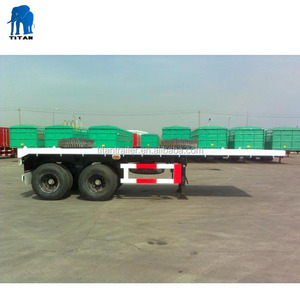TITAN VEHICLE - Remorque à plateau plat à double essieu <span class=keywords><strong>de</strong></span> 40 pieds, suspension à bogie, semi-remorque à plateau plat - Product Image 3
