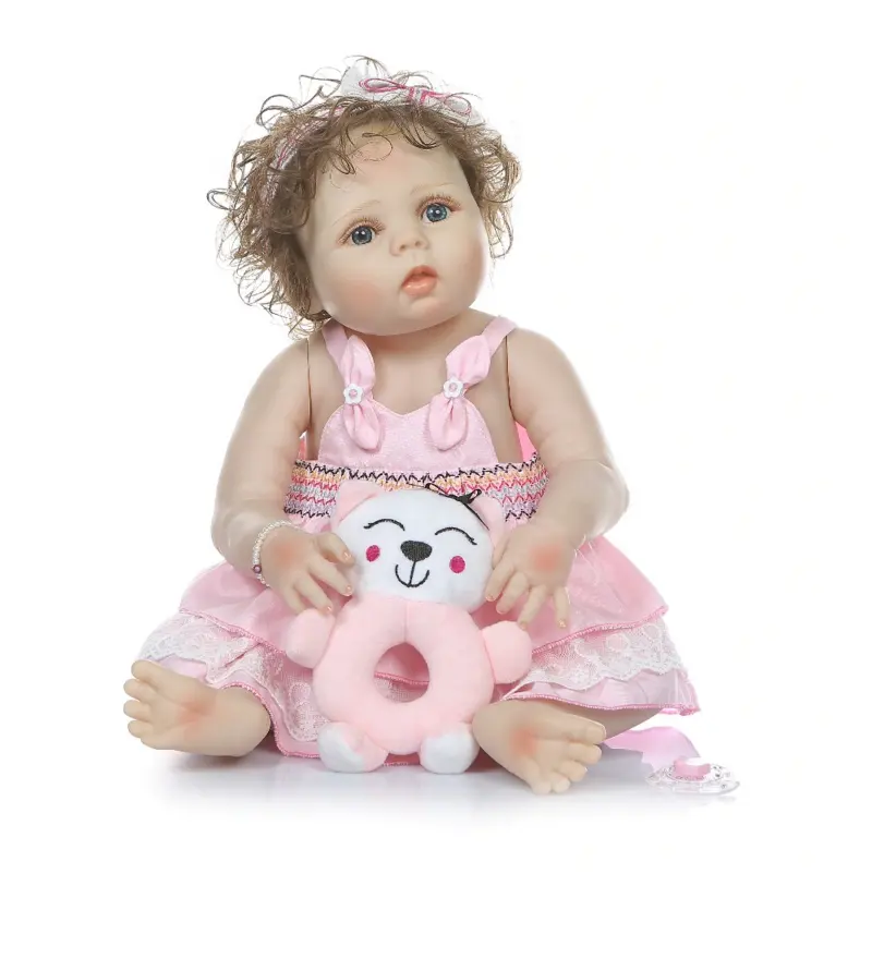 NPK bebé de silicona muñeca fabricante de china muñeca realista ponderado bebé recién nacido muñeca
