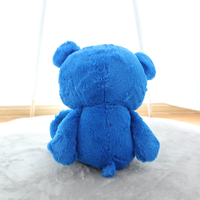 Ours en peluche géant bleu clair avec yeux brodés, jouet personnalisé pour fille