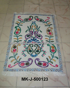 พรมปูสวดมนต์มุสลิมทำด้วยมือทำจากผ้าขนสัตว์มีลายดอกไม้ดีไซน์สี่เหลี่ยมหนาเป็นพิเศษ - Product Image 2