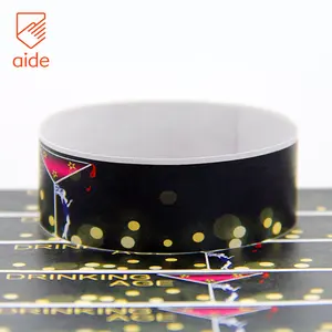 Paper Bracelets For Events Party Supplies Custom Event Wristbands Tyvek Paper Bracelet For Night Club Duplicate Number