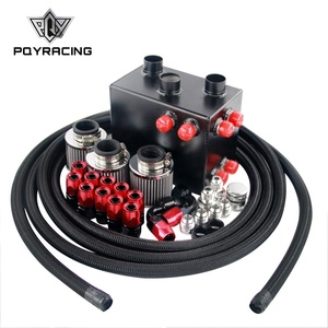 KIT da corsa universale per tanica di raccolta dell'olio/serbatoio di sfiato per <span class=keywords><strong>Honda</strong></span> Acura <span class=keywords><strong>VTEC</strong></span> BLACK PQY-TK86BK - Product Image 2