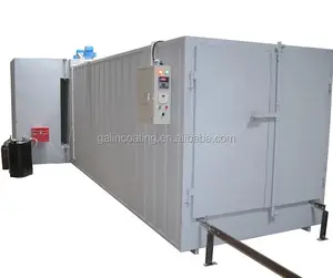 Powder coating oven with gas burner for powder coating line