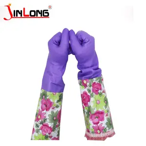 Latex Gloves Household Kitchen Waterproof Garden Working Latex Gloves With Long Cuff