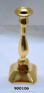 Bougeoir en aluminium plaqué or de conception simple - Product Image 2