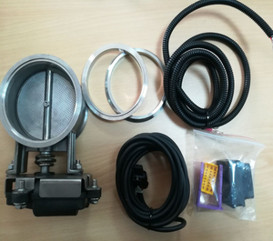 Katup knalpot elektrik 2.5 "(63mm)& 3" (76mm) dengan <span class=keywords><strong>Motor</strong></span> DC dan pengontrol/papan listrik untuk mobil balap - Product Image 4