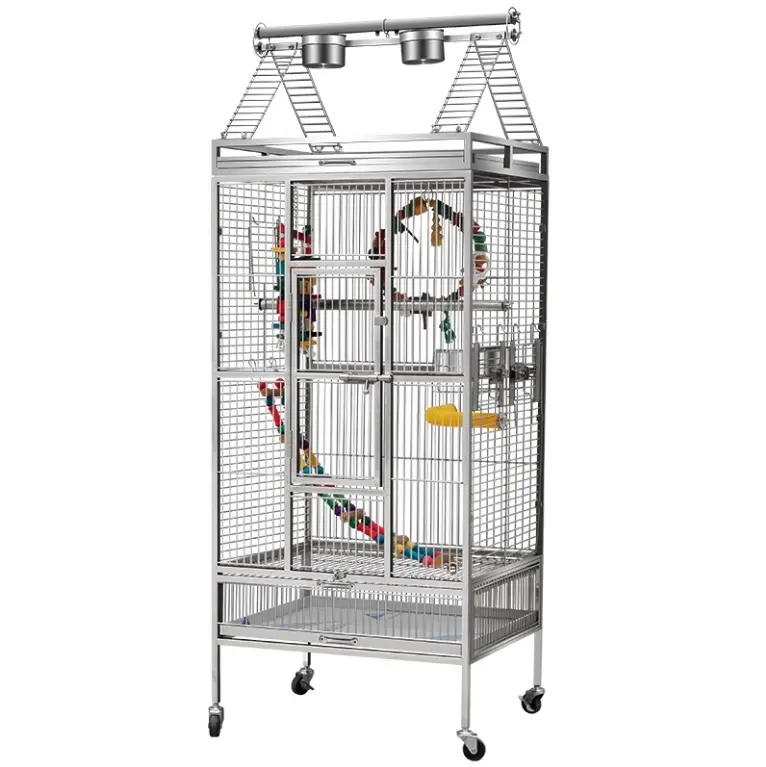 BC101 Wholesale Elegant loyal style big stainless steel bird cage for parrot