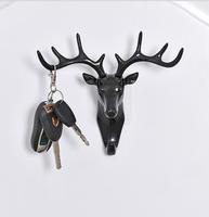 K97 Deer Head Wall Hook Tự Trang Trí Nội Thất Dính Quần Áo Cửa Hanger Bag Keys Dính Chủ Hooks