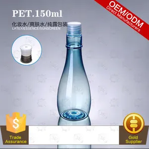 Cosméticos 150 ML botella de Aguas Profundas Del Océano Azul Transparencia cubierta de Tóner OEM/ODM
