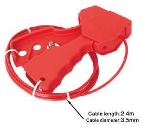 安全シリーズLOTO調整可能スチールケーブルロックアウト - Product Image 5