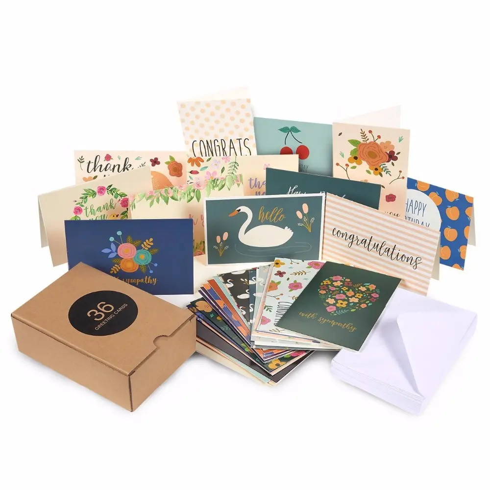 Myway All Occasion Greeting Cards - Includes Assorted Happy Birthday Card Congratulations Hello Thank You For Shopping With Us C