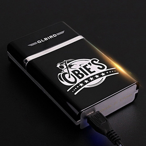 de venta caliente 2 en 1 de aleación de aluminio usb acusado cigarrillo caso encendedor personalizado encendedor para hombre - Product Image 6