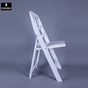 Chaises Pliantes Napoléon en Plastique Résine Blanche pour Jardin Événement Mariage Dining Party - Product Image 4