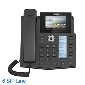 热卖f砧X5S Oem IP电话带高清语音软Voip 6 Sip线电话