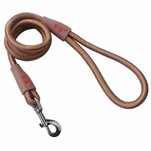 Dog Leash for Large Dogs Training Leads Strap Round Rope Leashes Goods High Quality Nylon Solid Support Super Markets Walk Dog