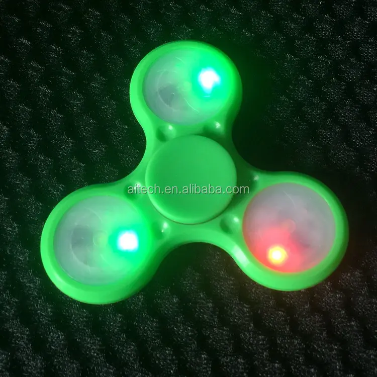 Newest Led Fidget Spinner toy hand spinner with 608 bearing ABS plastic finger sppiner