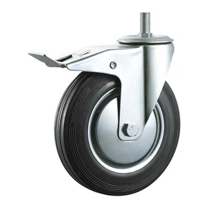 Ss roda resistente de borracha estilo europeu <span class=keywords><strong>75</strong></span> 85 100 125 160 200mm
