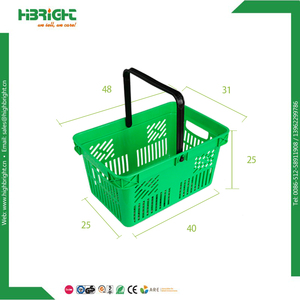 일상용으로 편리하게 휴대 가능한 슈퍼마켓 도매 플라스틱 쇼핑 바구니 - Product Image 4