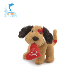 En gros personnalisé en peluche valentine en peluche doux jouets pour chiens avec <span class=keywords><strong>coeur</strong></span> - Product Image 1