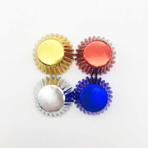 Mới Nhất Đầy Màu Sắc Nhôm Foil Baking Cake Cup Mini Rose Gold Foil Cupcake Wrappers Trường Hợp - Product Image 3