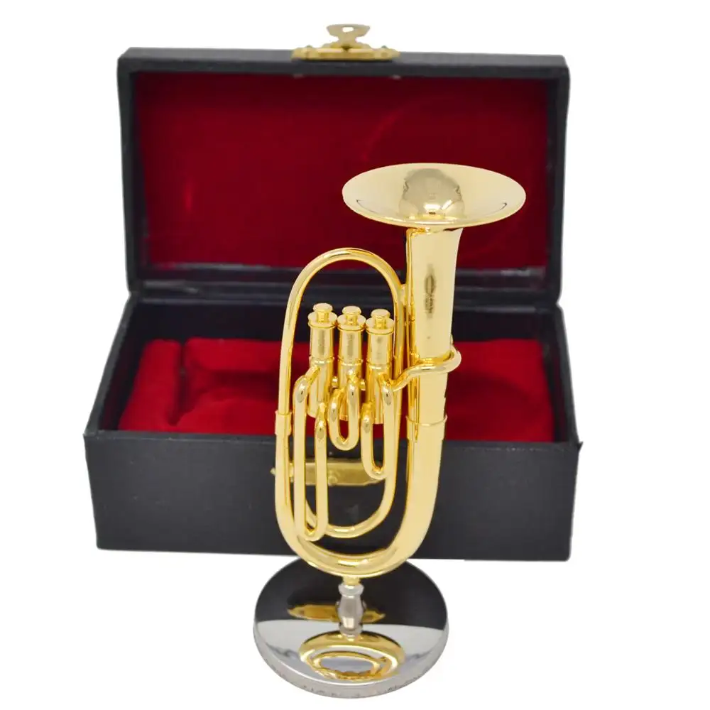 goud mini muziekinstrumenten voor souvenir mini trompet