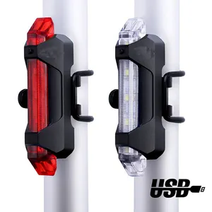 便携式可充电LED USB自行车自行车灯COB尾灯自行车尾灯
