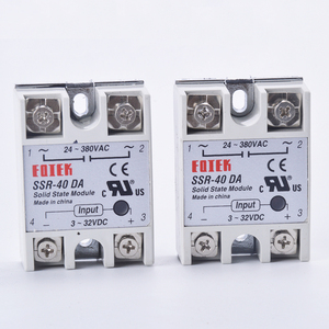 SSR-40DA Relay Keadaan Padat Fase Tunggal, SSR-25DA DC Ke AC 3-32VDC Input 24-380VAC Output Solid State Relay