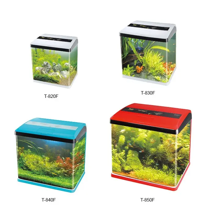 En gros T-8 série mini de poissons à la mode maison avec coins arrondis petit réservoir de poissons d'aquarium