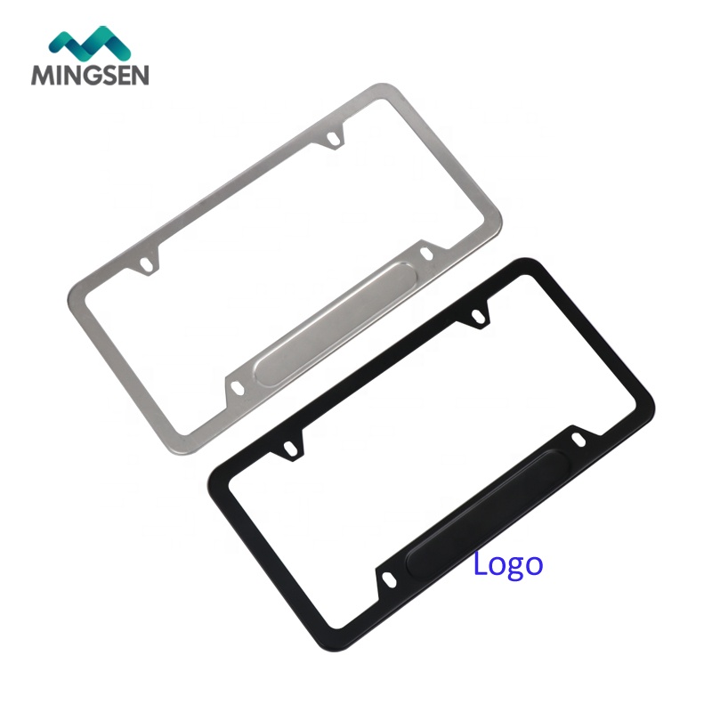 Оптовая продажа рамки номерного знака из нержавеющей стали с логотипом на заказ