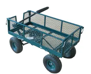 metal folding wagon garden trolley wagon cart hand truck