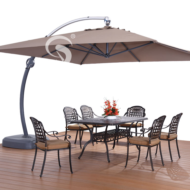 china oem patio umbrella bases Base the resin is weather resistant and the steel tube is anti Detachable Patio Umbrella Base 4pcs