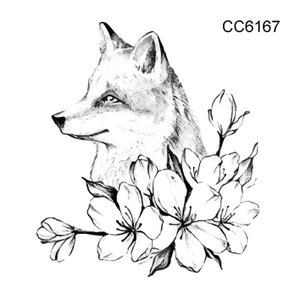 Rocooart Marque Conceptions de <span class=keywords><strong>Tatouage</strong></span> Temporaire D'art de Corps Faux Petit <span class=keywords><strong>Chat</strong></span> Loup Etanche Tatouages Autocollant Pour Les Femmes - Product Image 2