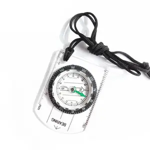 Travel Outdoor Camping Hiking ruler map scale compass ,Transparent Plastic Compass