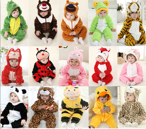 <span class=keywords><strong>La</strong></span> primavera y el otoño nuevo conejo de una sola pieza del mono del bebé recién nacido mamelucos animales - Product Image 1