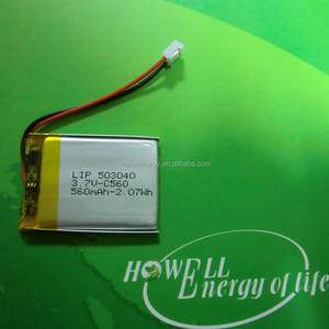 Batteria Lipo Personalizzata 3.7V 500mAh 1.85Wh 503535 701855 502540 - Product Image 4