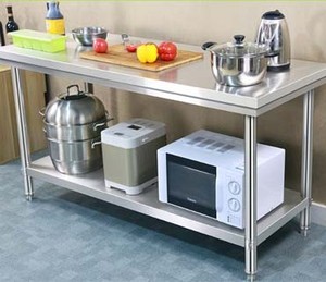 Mesa de trabajo de cocina de acero inoxidable para restaurante, mesa de pizza, mesa de pan, oferta de fábrica - Product Image 2