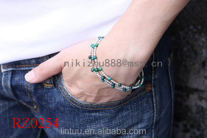 Comercio al por mayor de Alta Calidad de <span class=keywords><strong>La</strong></span> Manera grano de <span class=keywords><strong>la</strong></span> turquesa Pulsera de concha de caracol verde - Product Image 3