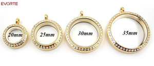 Evorte Mặt Dây Chuyền Hình Trái Tim Hình Ngôi Sao Hình Tròn Mạ Vàng Hồng 18K Bằng Thép Chống Gỉ Mặt Dây Chuyền Quyến Rũ Cửa Sổ Kính Trang Sức Vòng Cổ - Product Image 5