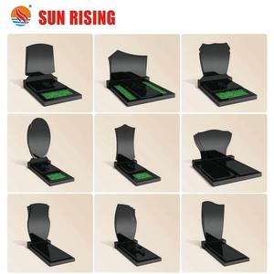 Fabbrica Diretta Nero Granito Pietra Tombale Monumento per il mercato Russo - Product Image 2