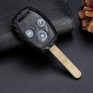 Étui de protection pour clé de voiture en silicone et fibre de carbone, <span class=keywords><strong>porte</strong></span>-clés pour <span class=keywords><strong>HONDA</strong></span> Accord <span class=keywords><strong>Civic</strong></span> CRV Pilot Fit 2007 2008 2009 2010-2013 - Product Image 4