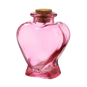 Valentine Customized Heart shape honey candy glass jar