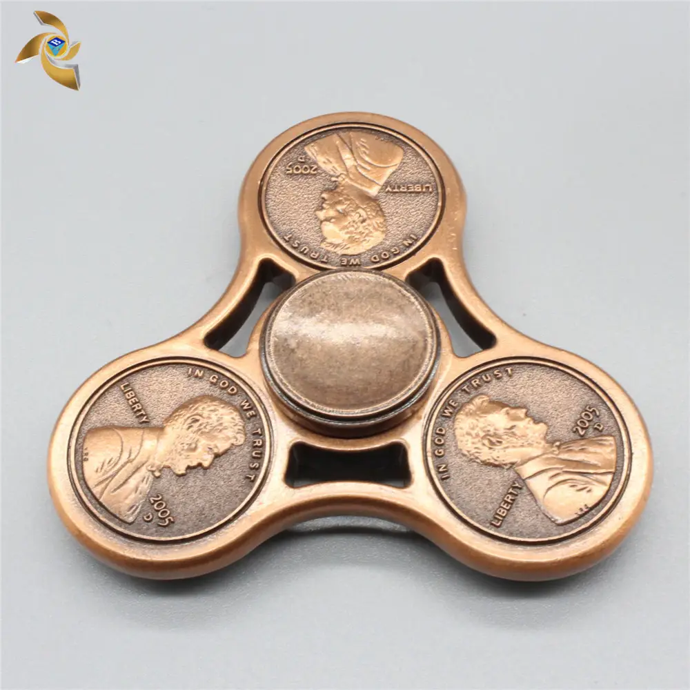 Highly Recommend One Cent Coil Design EDC Fidget Hand Spinner factory directly sale