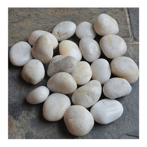 Pierres naturelles en granit blanc, galets blancs, bon marché, pour jardin, fournisseur chinois, aménagement paysager, - Product Image 2
