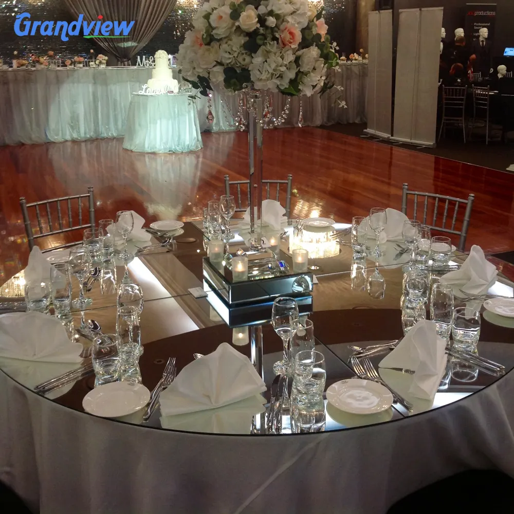 3mm Customize round acrylic mirror table top wedding