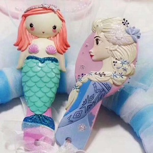Hisenlee — peigne à cheveux sirène, conception 3D, pour enfants, brosse à cheveux pour bébé - Product Image 5