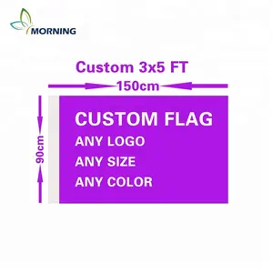 Indoor Outdoor Digital Stampa di Formato personalizzato Logo Design Bandiera Banner Schermo di Seta Stampato 3x5 Bandiere Personalizzate