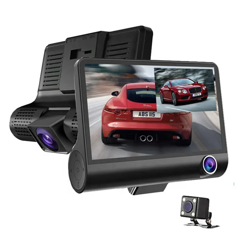 Hot Sale On 4.0 Inch Three-way Camera Recording Hd 1080P Car Camera Dash Cam With 170 Wide Angle